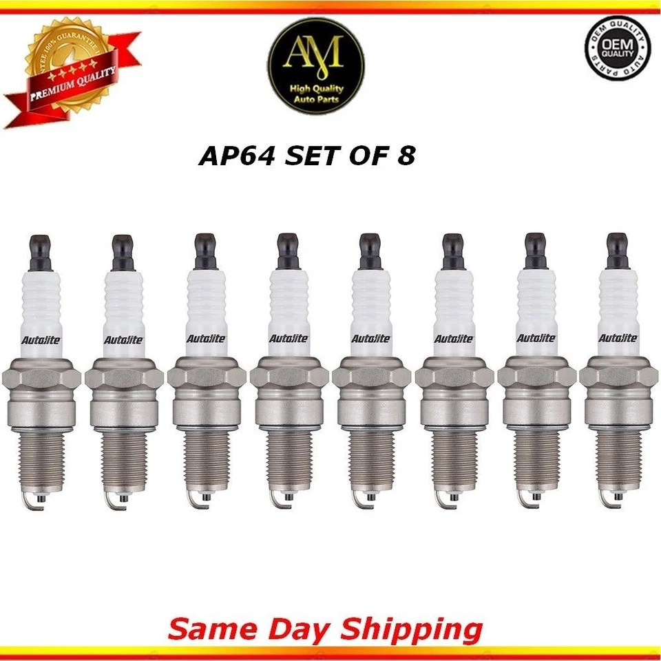 Platinum Spark Plugs AP64 Set of 8 For 92/04 Mitsubishi Dodge Kia Volvo 4.0L4.2L - Image 1 of 1