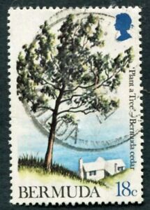 BERMUDA 1973 18c multicoloured SG295 used NG Tree Planting Year ##W3