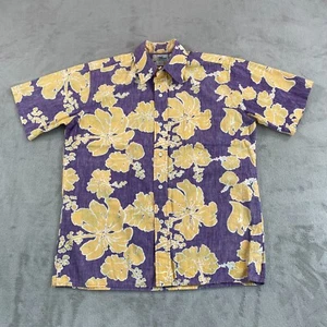 Vintage Reyn Spooner Shirt Men Medium Floral Hawaiian Reverse Print USA Made - Picture 1 of 8
