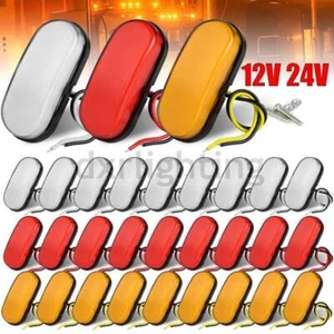 Luces de señalización LED para remolque de camión de 2,5" luz lateral ovalada ámbar rojo blanco - Imagen 1 de 26