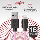 JuicEBitz® Heavy Duty Sync Charger USB Cable for iPhone 14 13 12 11 iPad Air 2