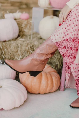 Jeffrey Campbell by Free People Dagget Western Boots in Dusty Rose/ Taupe - Image 1 of 4