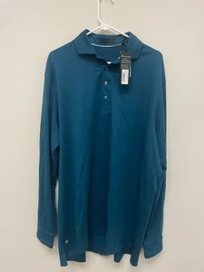 GREYSON Omaha Polo Uomo XXL Orca Teal Manica Lunga Brrr Raffreddamento Performance Golf - Foto 1 di 10