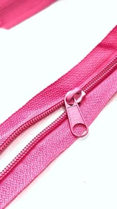 10m Reißverschluss endlos, Spirale 5mm 16,5G/LM + 20 Schieber/Zipper Pink - Bild 1 von 3