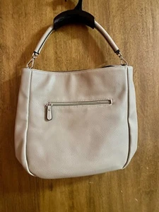 David Jones Paris Beige Tan Faux Leather Shoulder/Crossbody Bag New Without Tags - Picture 1 of 23
