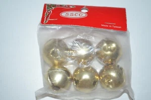 Vintage SSCO Messing Jingle Bells Tasche von sechs 1" Taiwan - Bild 1 von 4