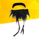Pirate Moustache Beard Novelty Costume Hair Supplies (Black)