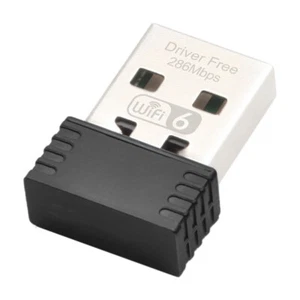 WIFI6 Mini Dongle WiFi 286,8 Mbps 2,4 GHz Récepteur externe sans fil pour ordina - Photo 1/12
