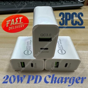 For iPhone 16 15 14 13 12 X Samsung 20W Fast Charger USB-C PD Power Adapter Lot - Picture 1 of 13