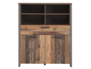 Highboard Cedric 7 Vintage braun 107x128x42 cm Wohnzimmerschrank Schrank - Bild 1 von 4