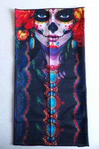 Candy Skull Pull Up Face Mask AntiPollution Cycle Ski Motorbike Magic Tube scarf - Picture 1 of 6