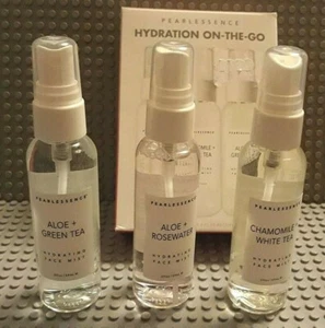 100% PEARLESSENCE Hidratación Sobre la marcha Niebla Facial Set de Regalo 3x 59ML - Imagen 1 de 1