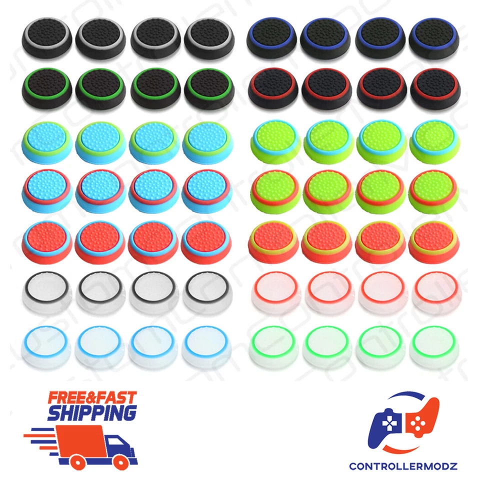 4x Rubber Stick Cover Thumb Grip Caps For PS3 PS4 Xbox One 360 Analog Controller - Image 1 of 1