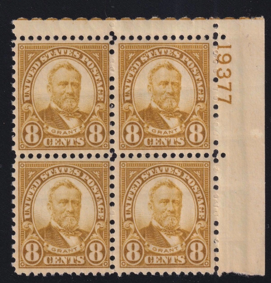 1927 Grant 8c Sc 640 MNH full original gum, plate block of 4 (T5 - Image 1 of 1