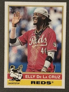 2025 Topps Heritage Elly De La Cruz Image Variation #263 SP Reds - Picture 1 of 3