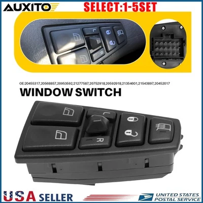Interruptor de ventana delantero izquierdo para 2004-2012 Volvo VN VNL VNM 2004-15 Volvo VHD 1-10X Foto 1 de 4