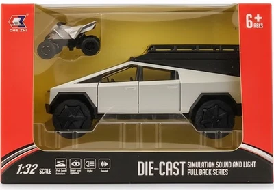 Cybertruck Diecast Metal Toy Truck with Lights and Sounds 1:32 Scale Gift Age 6+ - Image 1 of 2