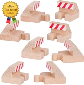 Juego de topes amortiguadores de parachoques de extremo de 8 vías ferrocarril de madera para Thomas Brio Chuggington  - Imagen 1 de 12