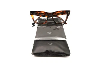 CELINE Occhiali da Vista Donna con Lenti Demo, CL50011I, Marrone Tartaruga NUOVI - Foto 1 di 6
