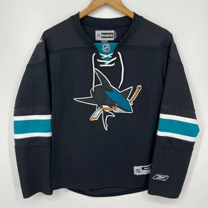 Reebok San Jose Sharks Hockey Jersey Women's Size M Black NHL Embroidered - Picture 1 of 12