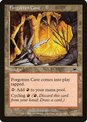 (3x) FORGOTTEN CAVE - Onslaught – MTG Magic the Gathering Card - Common - Image 1 of 4