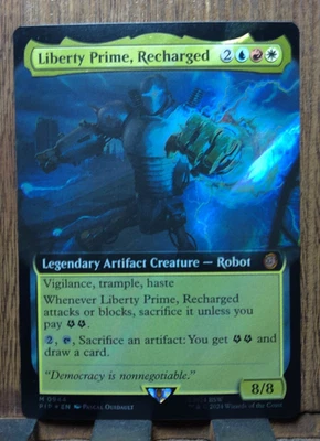 MTG Liberty Prime, Recharged FALLOUT 0944 SURGE FOIL MYTHIC, NM Pack Fresh! - Image 1 of 3
