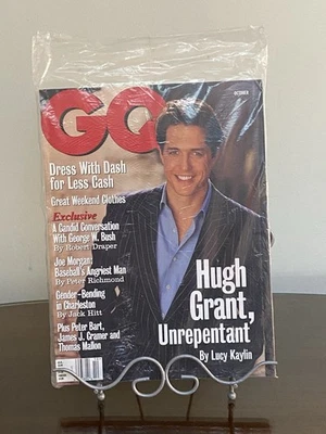 October 1998 GQ Magazine Hugh Grant Unrepentant By Lucy Kaylin Factory Sealed - Image 1 of 3