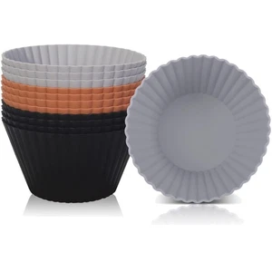 Silikon Muffinform 12er Pack, groß, antihaft, backofenfest, wiederverwendbar - Bild 1 von 2