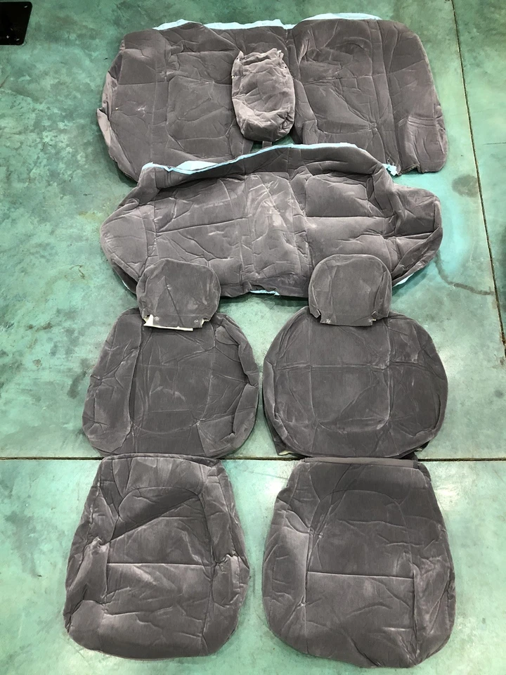 Nissan Máxima 1989-1994 Nuevo de Lote Antiguo Fabricante Original Cubiertas de Asiento Tela Gris *Raro Foto 1 de 4