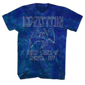 Men's Led Zeppelin Icarus '77 US Tour Tie Dye Tee T-Shirt - Picture 1 of 1