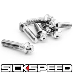 CHROME 44MM BOLTS THREAD 8x1.25 FOR 3 PIECE BBS WORK SSR WEDS RAYS VOLK RS RF - Picture 1 of 1
