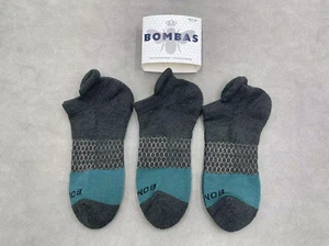 3 Pairs Bombas Women's Tri-Block Marl Ankle Socks Size Medium 8-10.5 Dark green - Picture 1 of 4