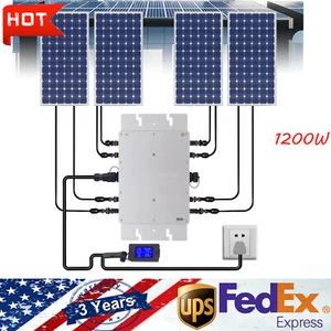 Solar Micro Inverter WVC-1200W Grid Tie MPPT Pure Sine Wave DC to AC Waterproof - Picture 1 of 12
