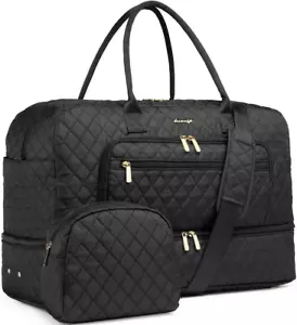 Large Women'S Travel Duffle Bag - Overnight Weekend Tote with Wet Pocket - Picture 1 of 12