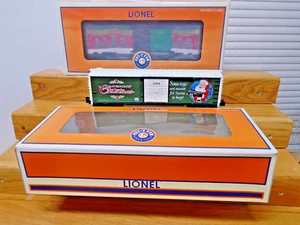 2004 & 2006 Lionel 6-25008+36275 TWO Colorful Christmas BOXCARS MIB Shape - Picture 1 of 9