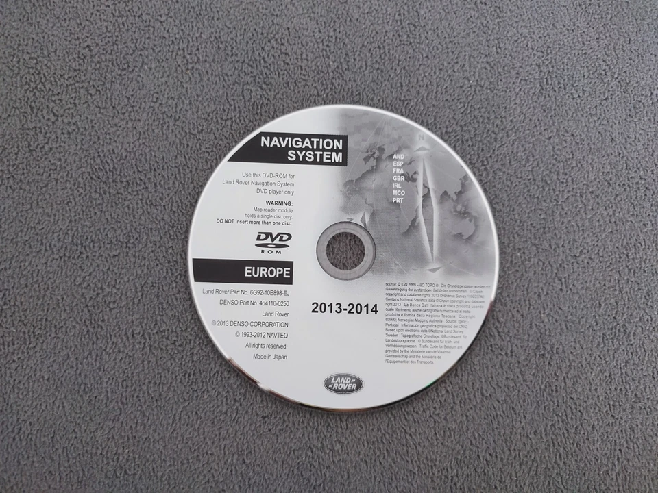 DVD Navigation LAND ROVER FREELANDER 2 FRANCE ESPAÑA GB POR 2013/2014 DENSO MMM2 - Bild 1 von 4