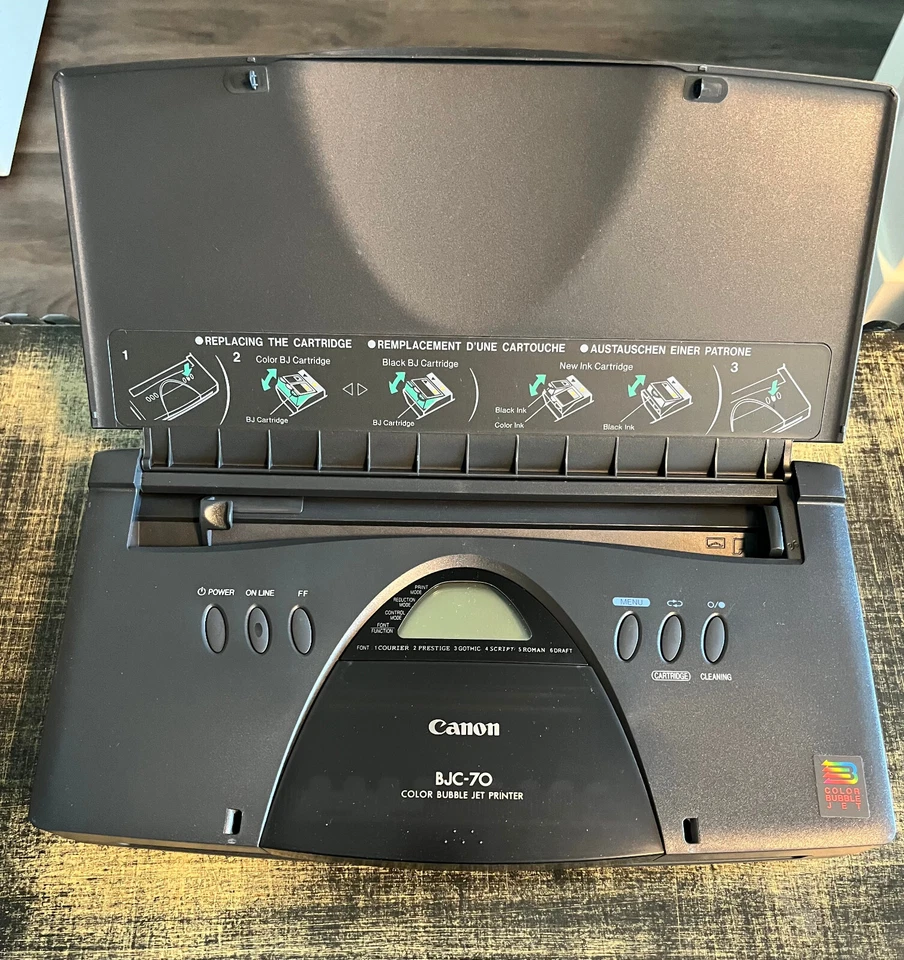 Cannon Color Bubble Jet BJC-70 Portable Printer - Image 1 of 4