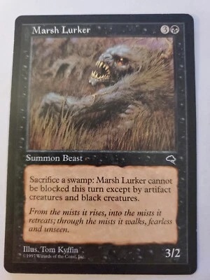 MTG Magic The Gathering Card Marsh Lurker Summon Beast Black Tempest 1997 - Image 1 of 2