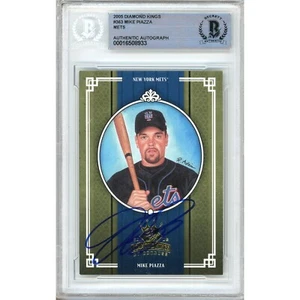 2005 Diamond Kings #363 Mike Piazza Signed Card AUTO Beckett BAS Slabbed NY Mets - Picture 1 of 5