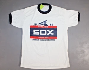 Vintage Chicago White Sox Shirt 1983 AL West Champs Ringer T-Shirt - Picture 1 of 5