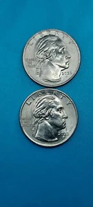 2 -2022 P Quarters " Drooling George " Error Coins - Picture 1 of 2