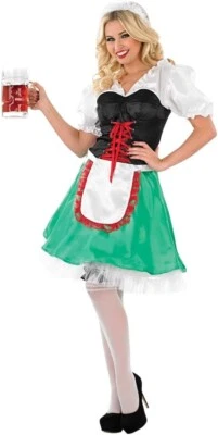 FUN SHACK Sexy Damen Lederhose Bier Dienstmädchen Kostüm S - XL Damen deutsches Dirndl Kostüm