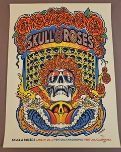 Official Skull and Roses Festival Poster Ventura CA Phil Lesh Fest - Picture 1 of 6