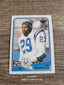 Tarjeta de fútbol americano Topps 1988 #118 Eric Dickerson - Paquete de esquinas afiladas frescas - Imagen 1 de 2