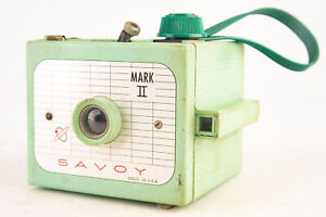 Savoy Mark II 620 Roll Film Box Camera Mint Seafoam Green with Atomic Logo V20