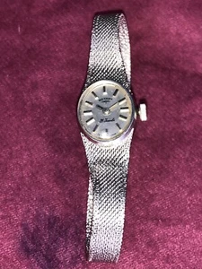 9CT SOLID WHITE GOLD, LADIES VINTAGE ROTARY WATCH, FOR SCRAP, SPARES OR REPAIRS. - Picture 1 of 24