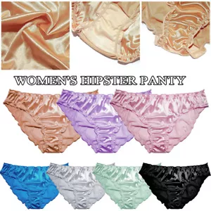 Womens Sexy Silk Panties Briefs Hipsters Underwear Nudies Shiny BIkinis Knickers - Picture 1 of 23