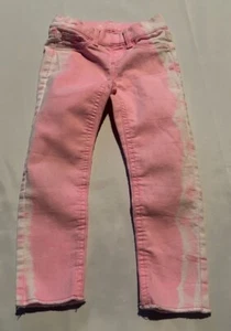 Wonder Nation Girls Jegging Jeans Size XS(4-5) Pink with White tie die look - Picture 1 of 3