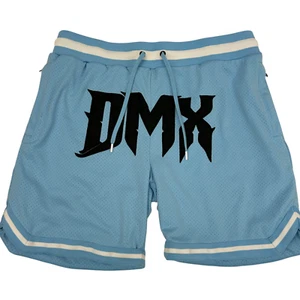 DMX x Shoe Palace Basketball Shorts Herren XXL 2XL Rap Hip Hop Rapper Mesh blau - Bild 1 von 7