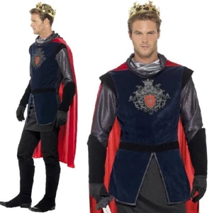 Mens Deluxe King Arthur Fancy Dress Costume Medieval King Outfit by Smiffys - Picture 1 of 7